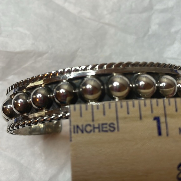 Sterling Silver Cuff Bracelet (.925 Mexico TR-24) - Picture 7 of 12